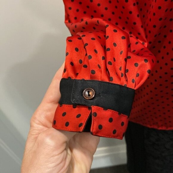 Franck Olivier Red Polka Dot Blouse - Picture 6 of 16